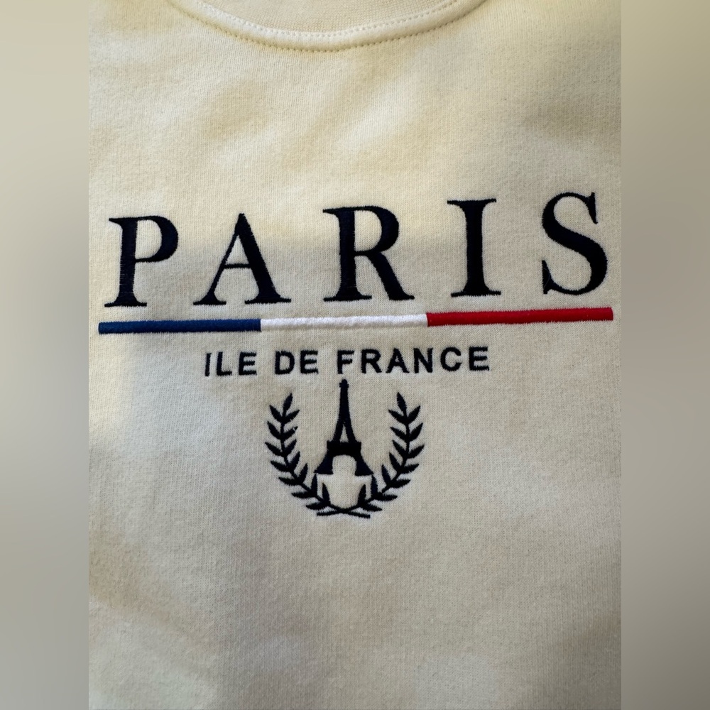 Paris Ile De France from Paris Tour D’or Butter Yellow Sweatshirt - Picture 5 of 7